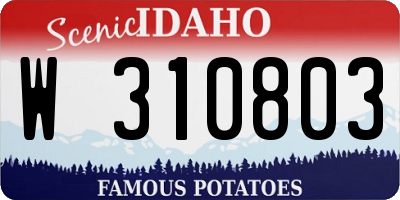 ID license plate W310803