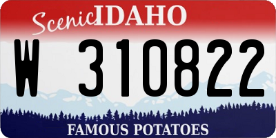 ID license plate W310822
