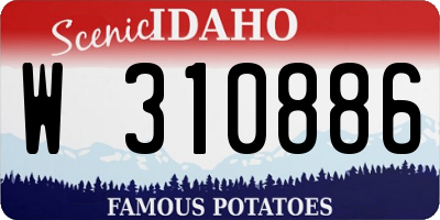 ID license plate W310886