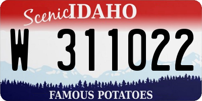 ID license plate W311022