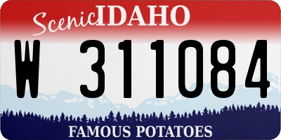 ID license plate W311084