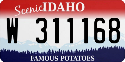 ID license plate W311168