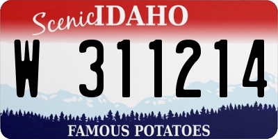ID license plate W311214