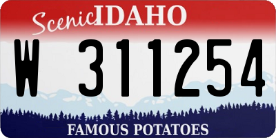 ID license plate W311254