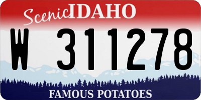 ID license plate W311278