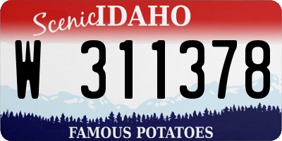 ID license plate W311378
