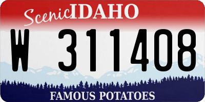 ID license plate W311408