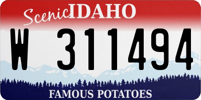 ID license plate W311494