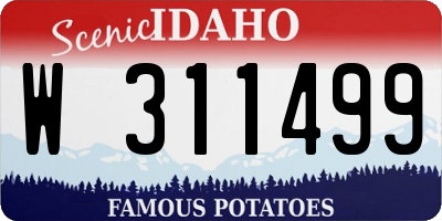 ID license plate W311499