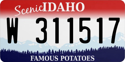 ID license plate W311517