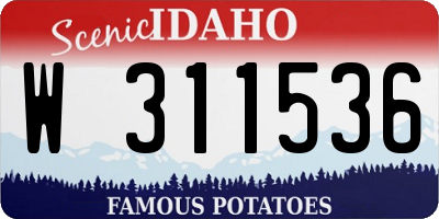 ID license plate W311536