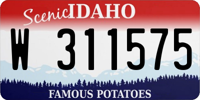 ID license plate W311575