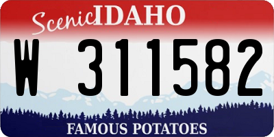 ID license plate W311582