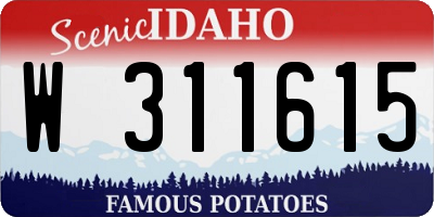 ID license plate W311615