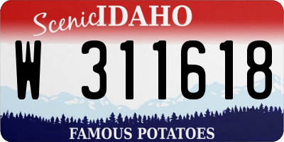 ID license plate W311618
