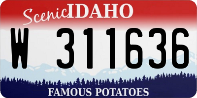 ID license plate W311636