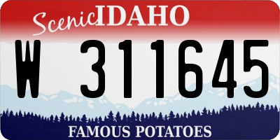 ID license plate W311645