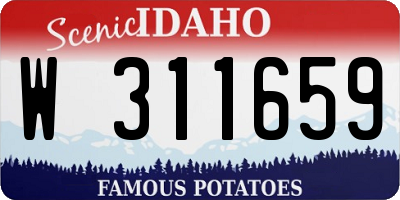 ID license plate W311659