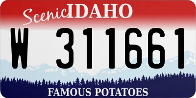 ID license plate W311661