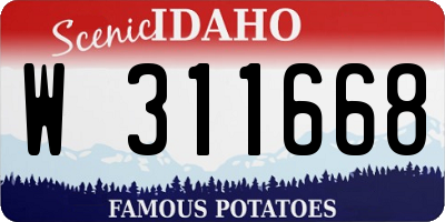 ID license plate W311668