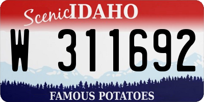 ID license plate W311692