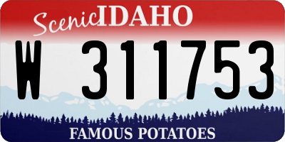 ID license plate W311753