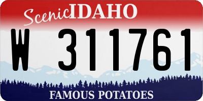 ID license plate W311761