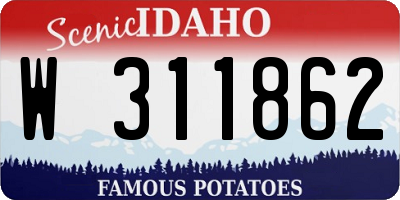 ID license plate W311862
