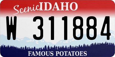 ID license plate W311884