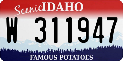 ID license plate W311947