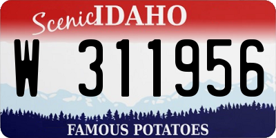 ID license plate W311956