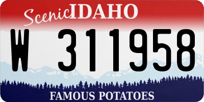 ID license plate W311958