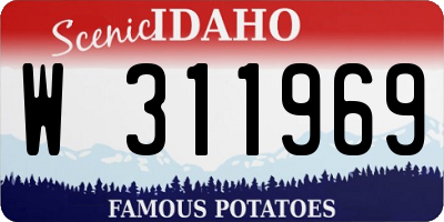 ID license plate W311969
