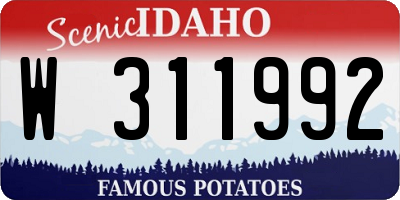 ID license plate W311992