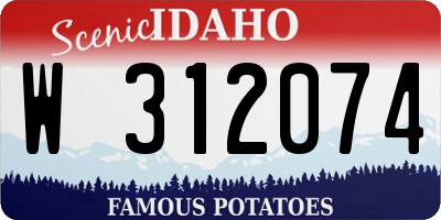 ID license plate W312074