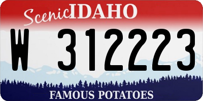 ID license plate W312223
