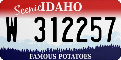 ID license plate W312257