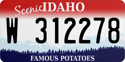ID license plate W312278