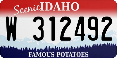 ID license plate W312492