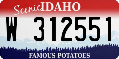 ID license plate W312551