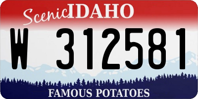 ID license plate W312581