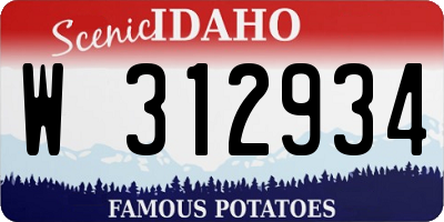 ID license plate W312934