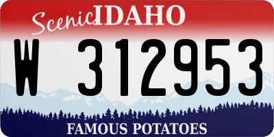 ID license plate W312953