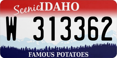 ID license plate W313362