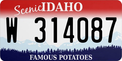 ID license plate W314087