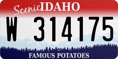 ID license plate W314175