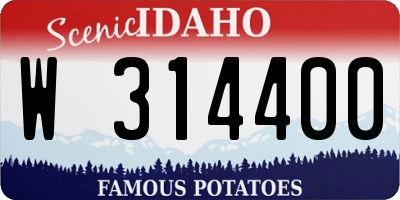 ID license plate W314400