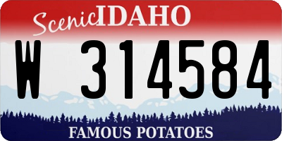 ID license plate W314584