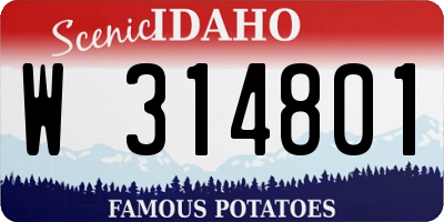 ID license plate W314801