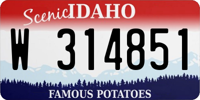 ID license plate W314851